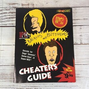 BradyGames MTV Beavis and Butt-Head Cheater's Guide 1994 Genesis SNES Game Gear
